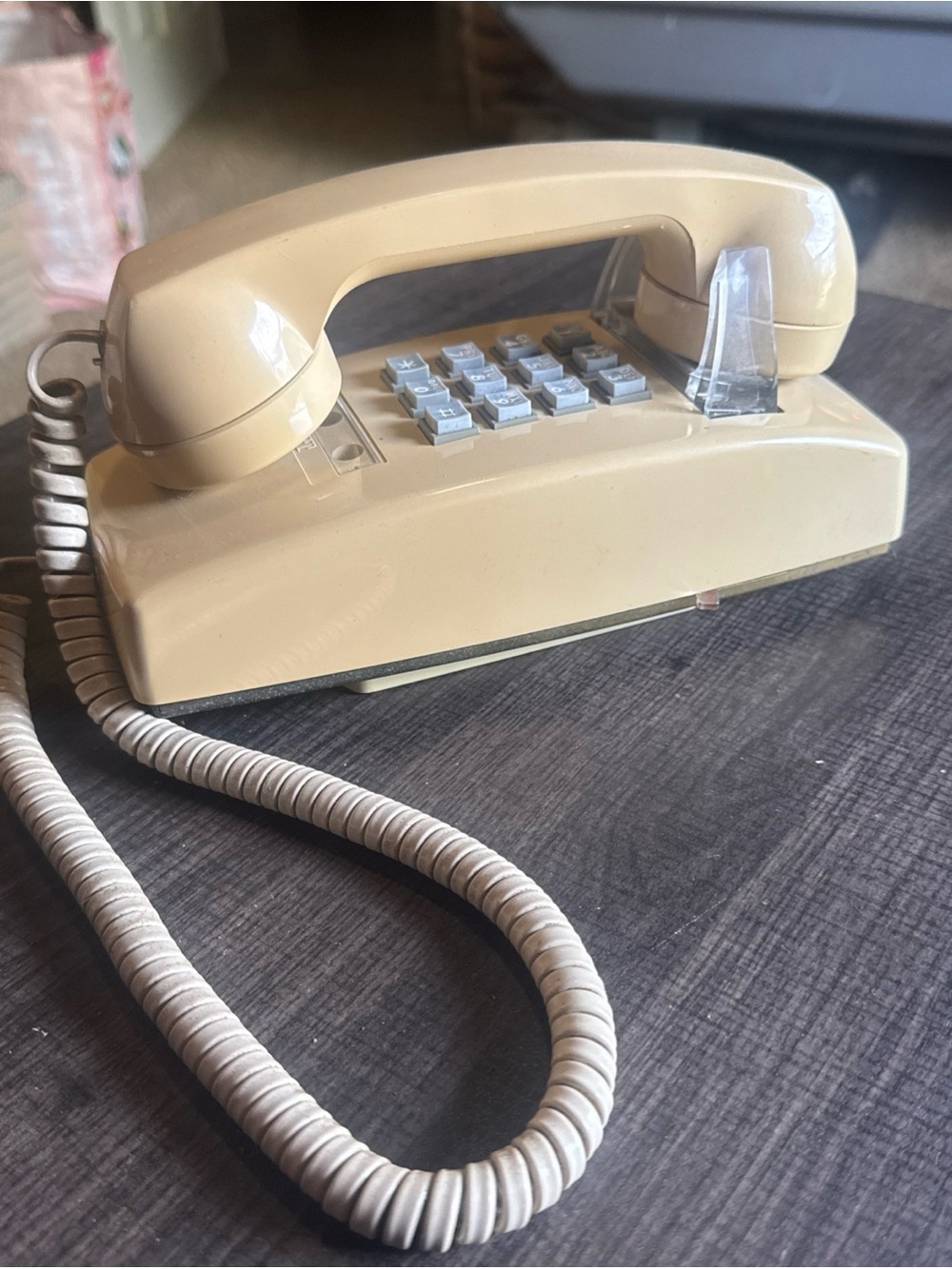 Vintage ITT Push-Button Wall Telephone, 70's- 80's, With Wall Mount Untested